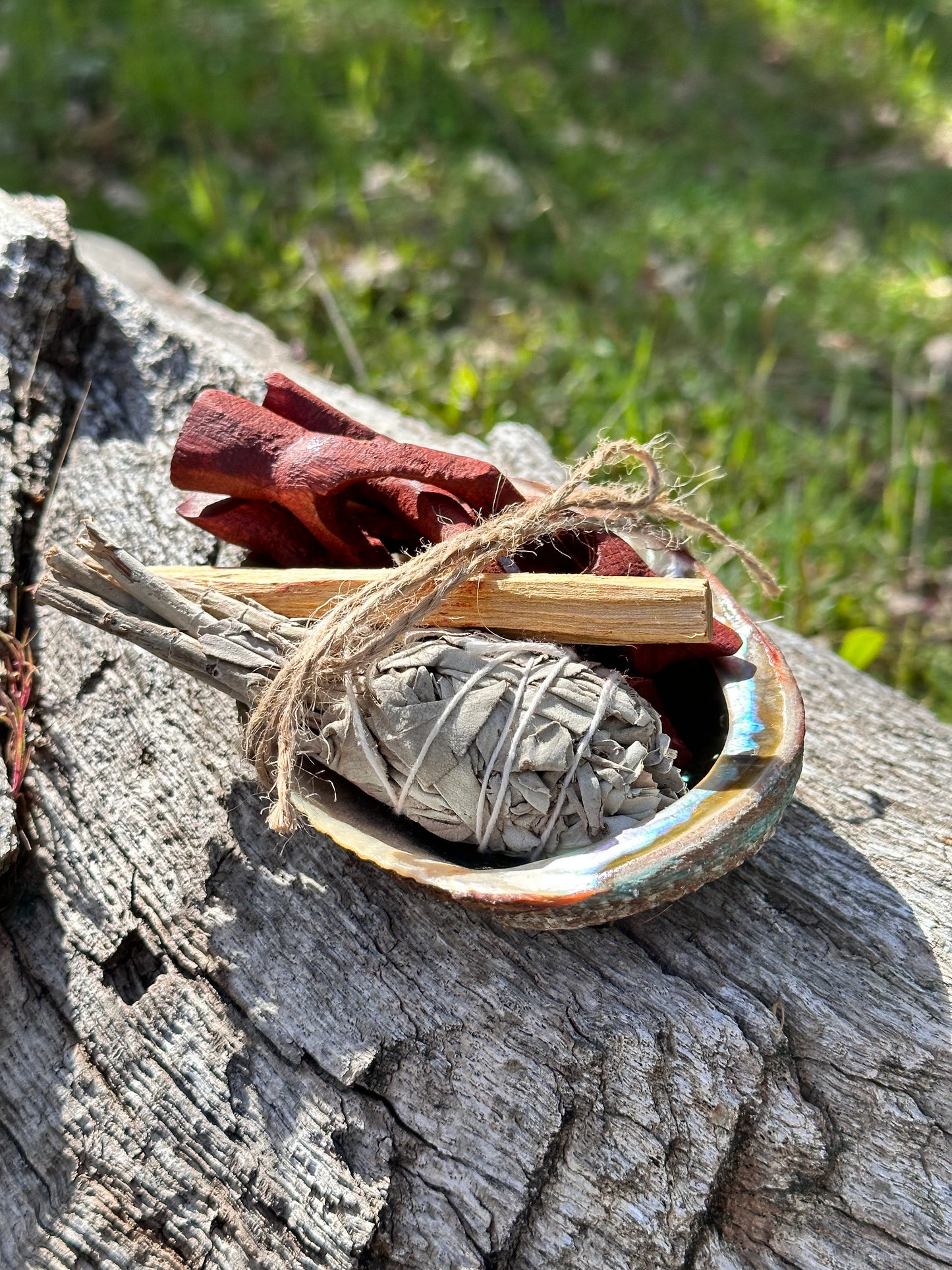 Wooden Tripod Stand for Abalone Shells, Crystals, and Spheres