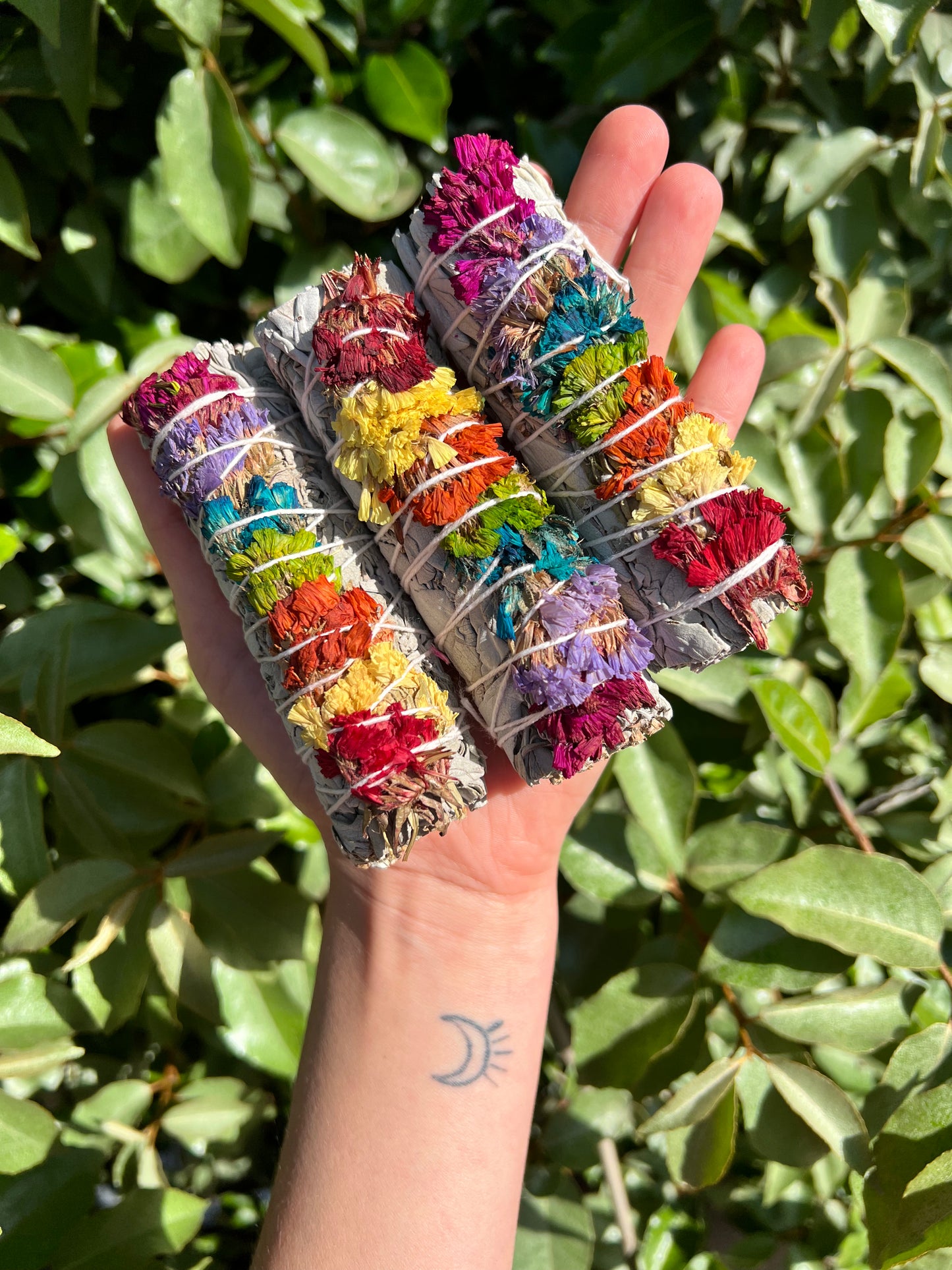 ORGANIC 7 Chakra White Sage with SINUATA Flowers