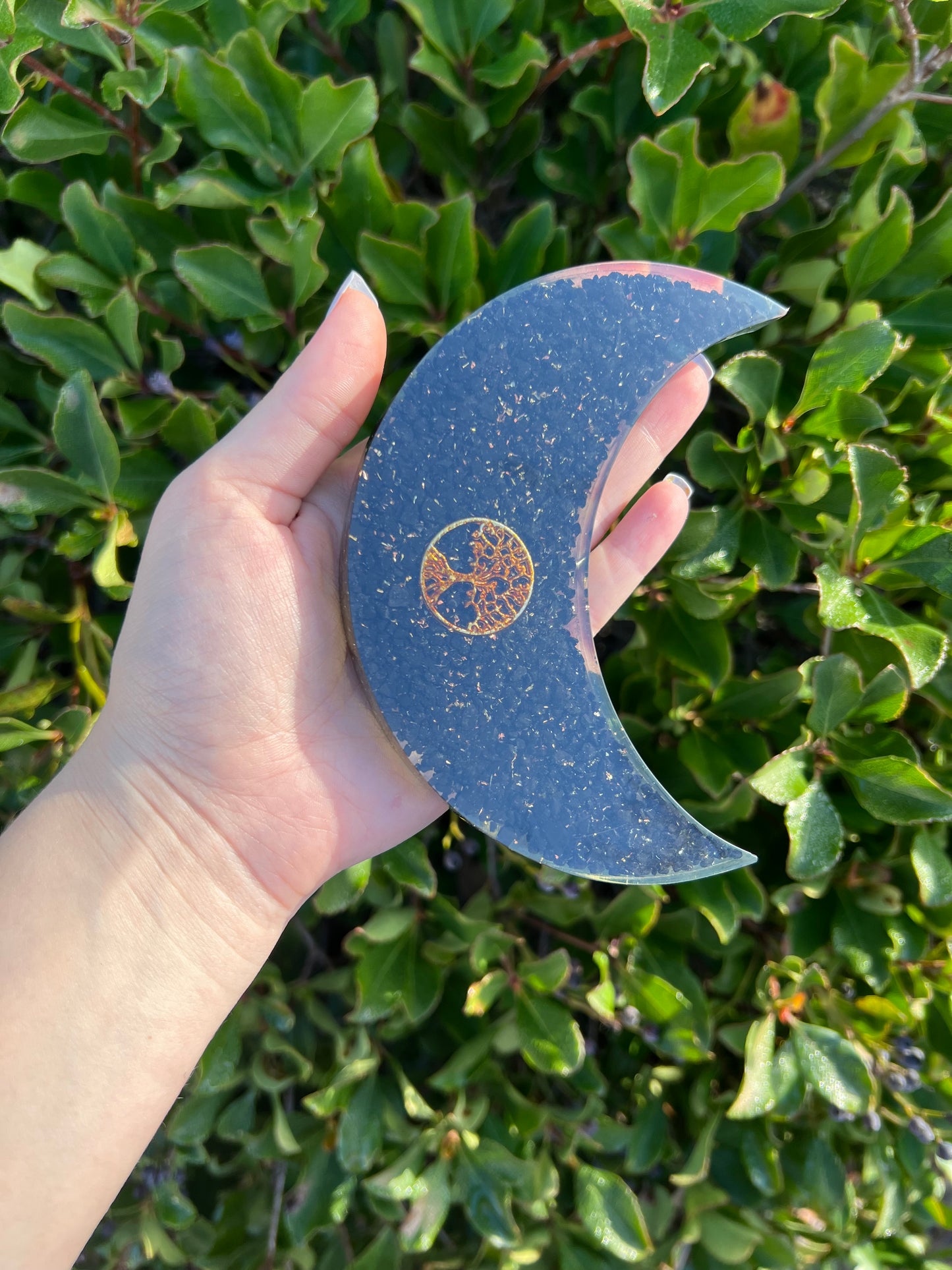 SHUNGITE TREE OF LIFE ORGONITE MOON