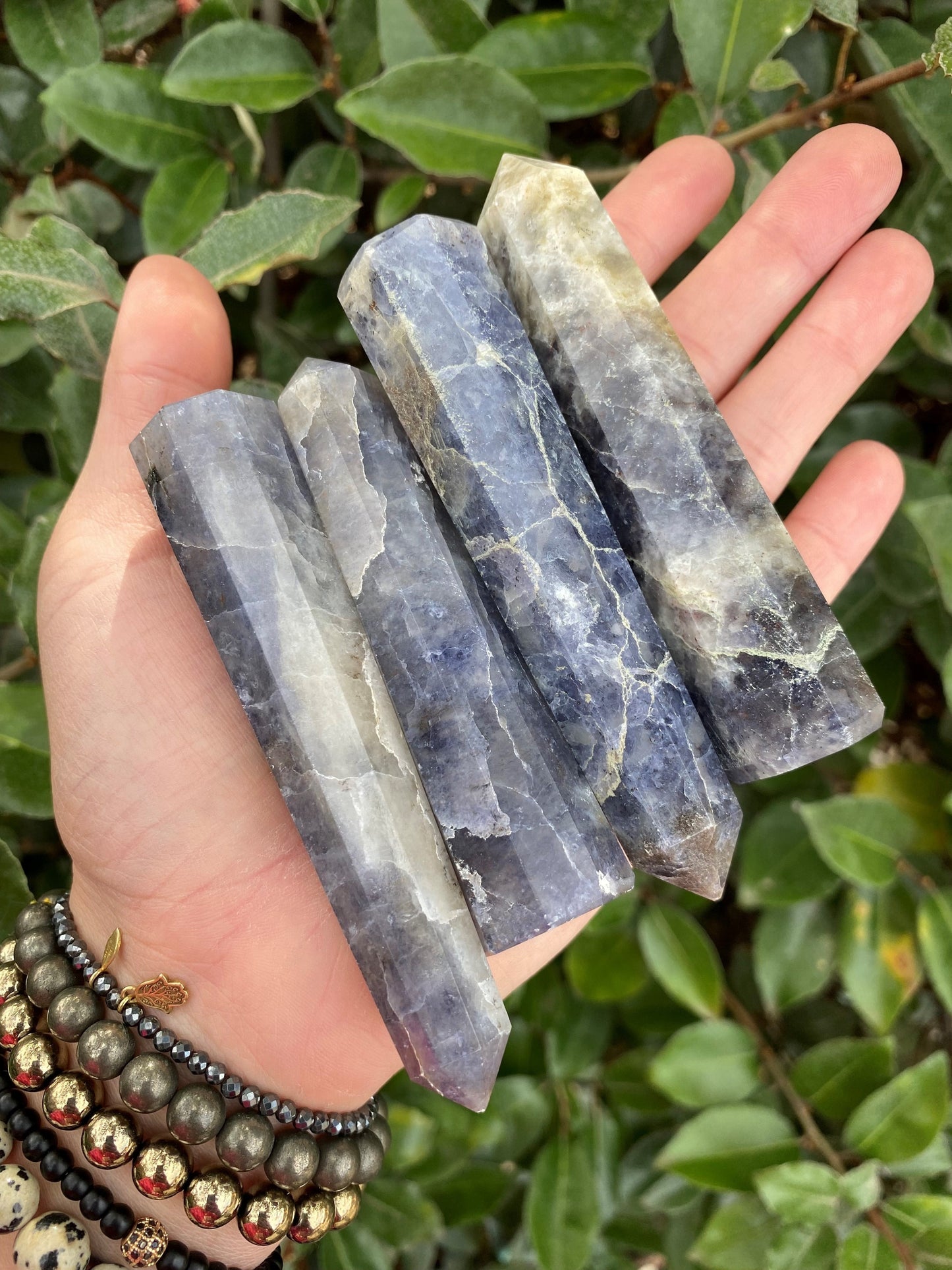 several iolite towers