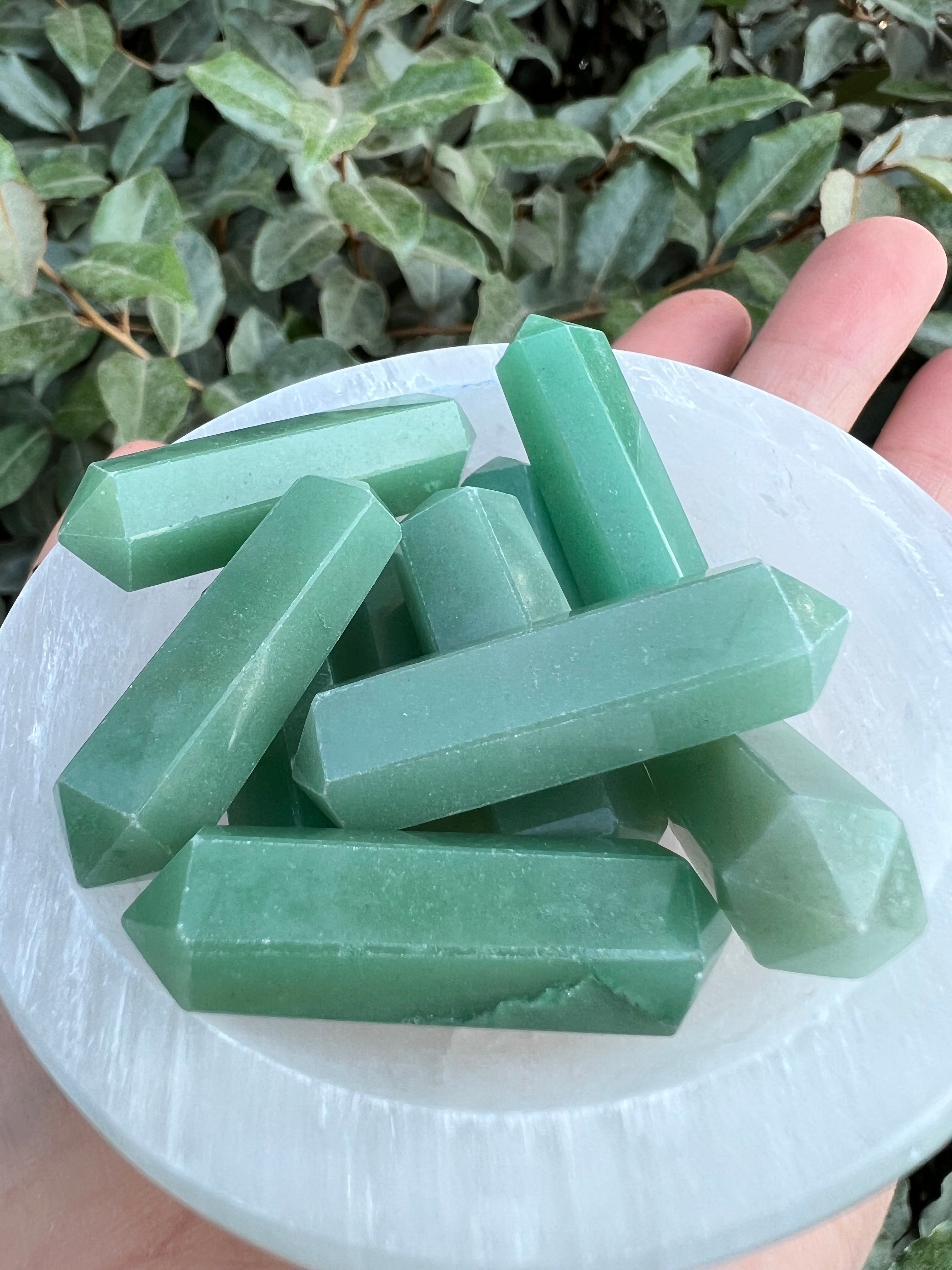 GREEN AVENTURINE DOUBLE TERMINATED POINT