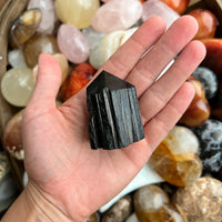 BLACK TOURMALINE TOP POLISH POINT