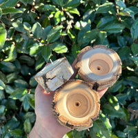 WHITE BIRCH TEA LIGHT CANDLE HOLDER