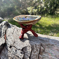 Wooden Tripod Stand for Abalone Shells, Crystals, and Spheres