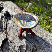 Wooden Tripod Stand for Abalone Shells, Crystals, and Spheres