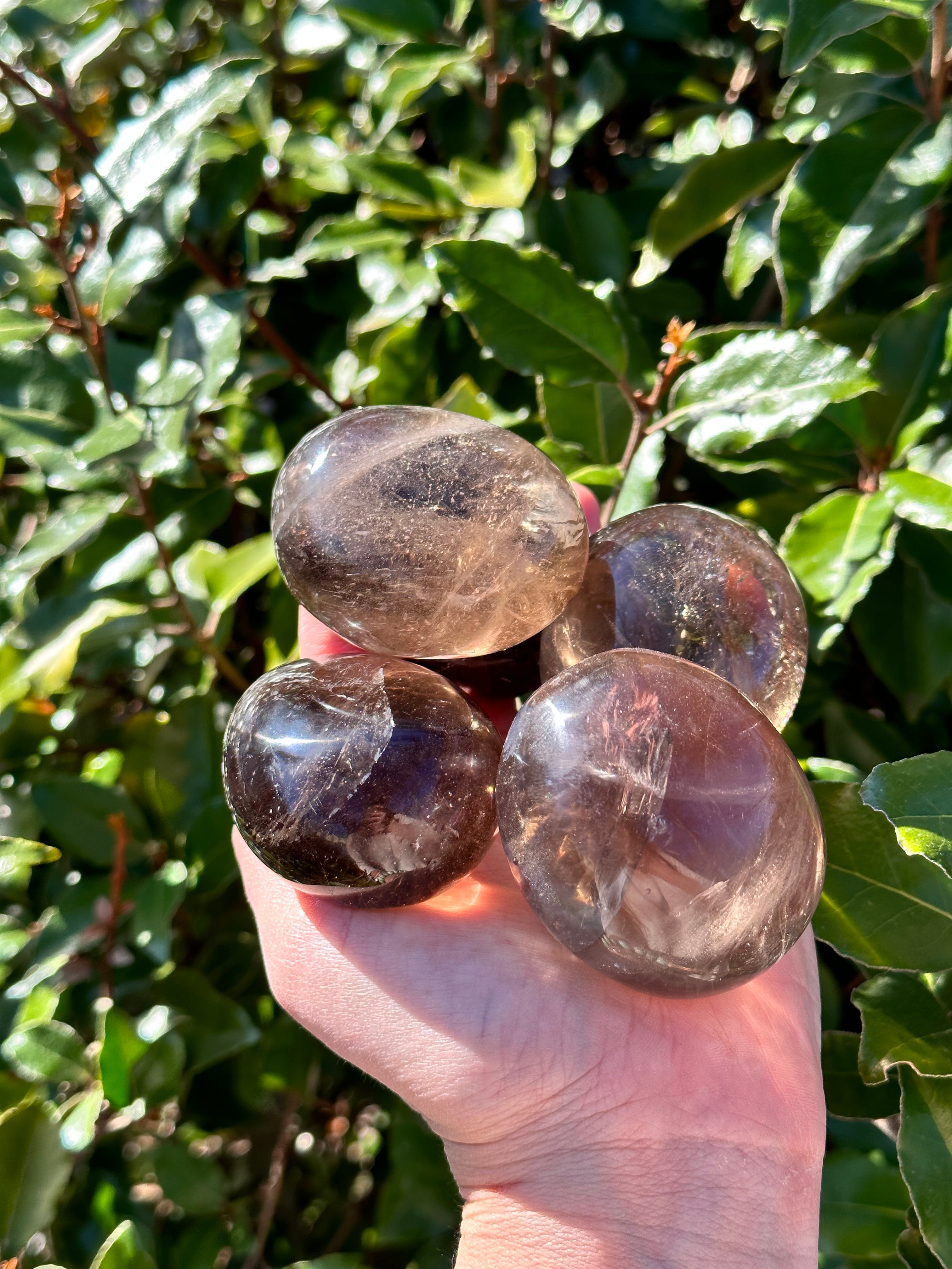 SMOKY QUARTZ EGG PALM STONE