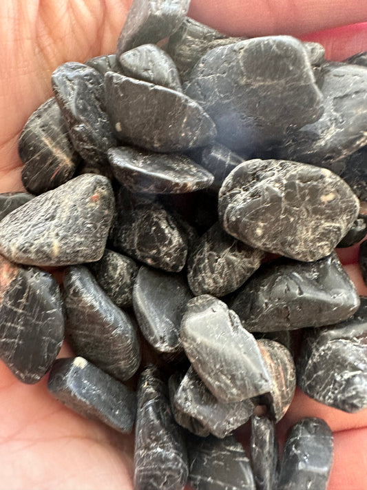BLACK TOURMALINE TUMBLED STONE