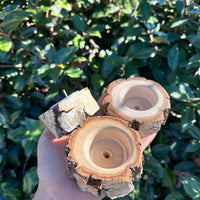 WHITE BIRCH TEA LIGHT CANDLE HOLDER