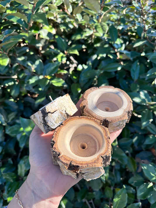 WHITE BIRCH TEA LIGHT CANDLE HOLDER