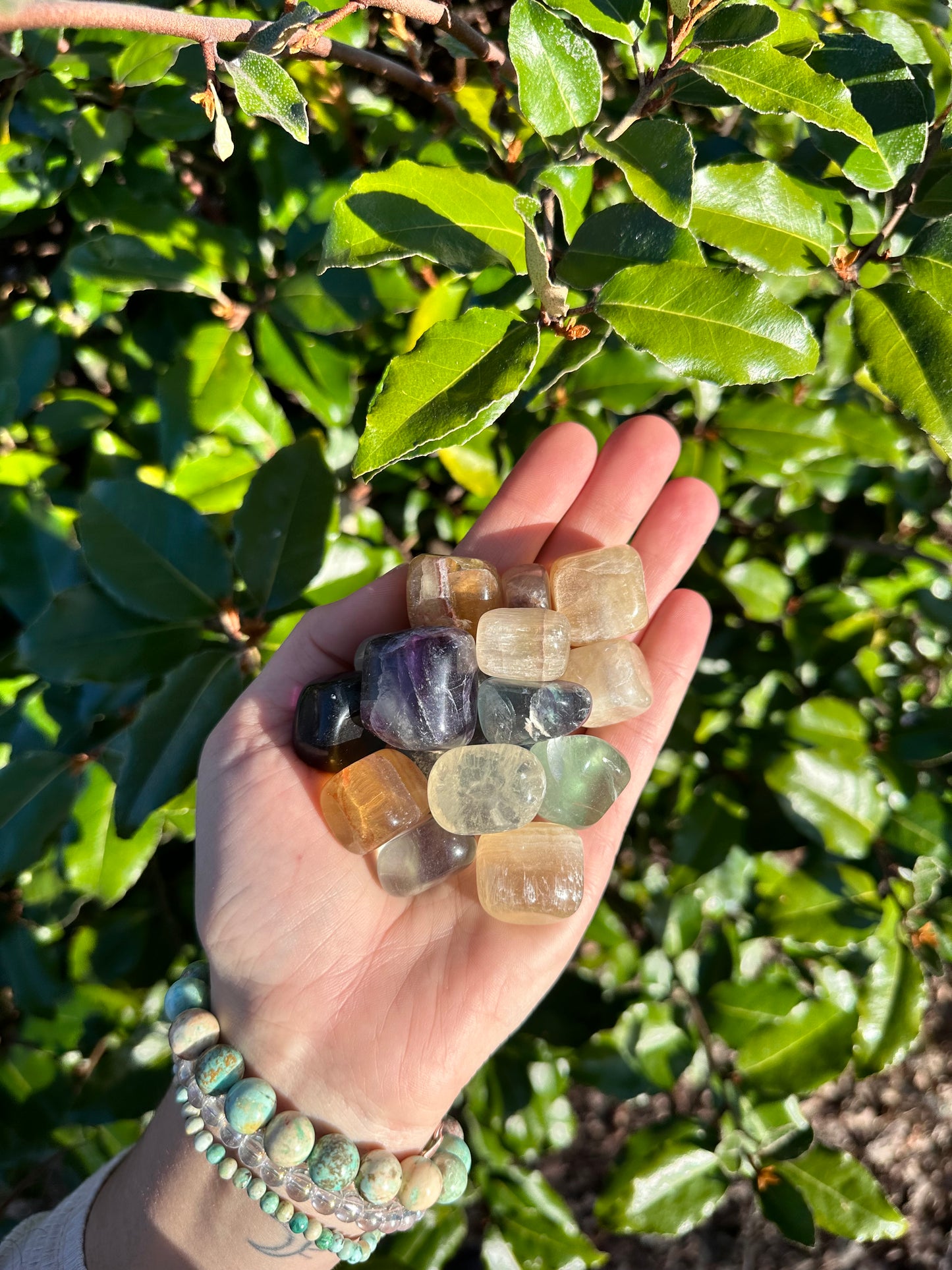 FLUORITE TUMBLED STONE