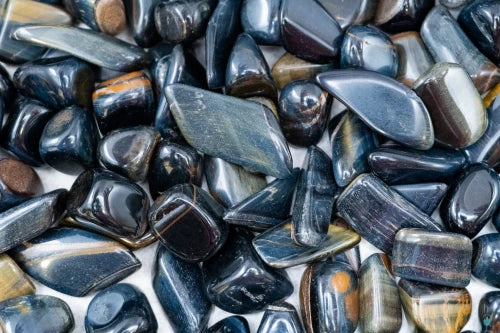 BLUE TIGERS EYE TUMBLED STONE XL