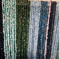 GREEN JADE CHIP NECKLACE 30-32"