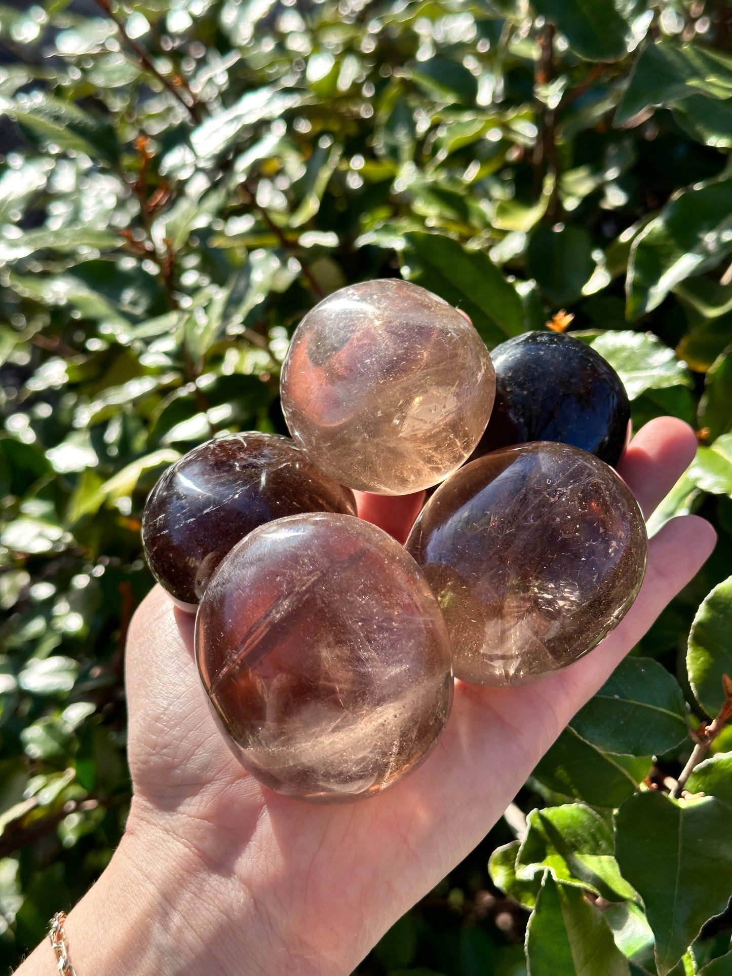 SMOKY QUARTZ EGG PALM STONE