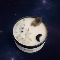 Full Moon Candle with space background