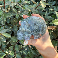 MOSS AGATE SKULL