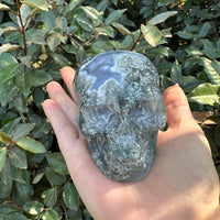 MOSS AGATE SKULL