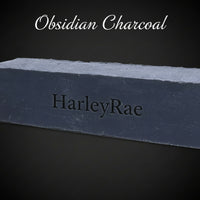 Obsidian charcoal bar with 'HarleyRae' branding on a black background