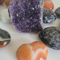 AMETHYST CLUSTER HQ W/ STANDING FLAT BASE