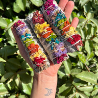 ORGANIC 7 Chakra White Sage with SINUATA Flowers