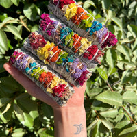 Organic 7 Chakra White Sage with SINUATA Flowers
