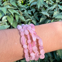 ROSE QUARTZ NUGGET BRACELET