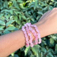 ROSE QUARTZ NUGGET BRACELET