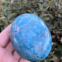 MADAGASCAR BLUE APATITE PALM STONE
