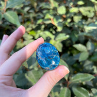 MADAGASCAR BLUE APATITE PALM STONE