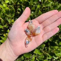 SILVER ELECTROPLATED CITRINE POINT PENDANT