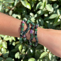 RUBY ZOISITE NUGGET BRACELET