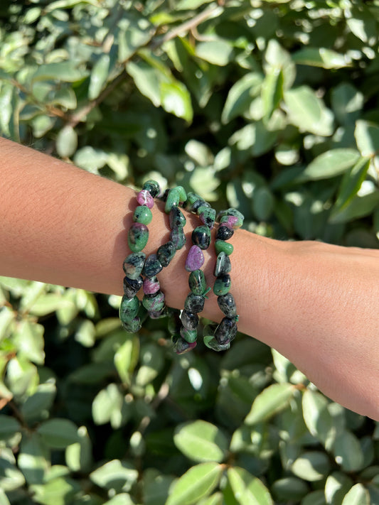 RUBY ZOISITE NUGGET BRACELET