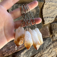 CITRINE POINT KEY CHAIN