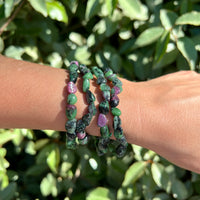 RUBY ZOISITE NUGGET BRACELET