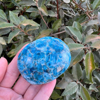 MADAGASCAR BLUE APATITE PALM STONE