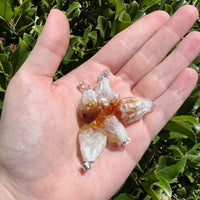 CITRINE POINT SILVER PLATED BAIL PENDANT