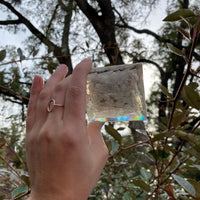 SELENITE WITH BLACK TOURMALINE ORGONITE