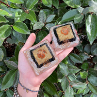 SELENITE WITH BLACK TOURMALINE ORGONITE