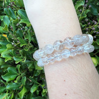CLEAR AND INCLUSION QUARTZ BRACELET