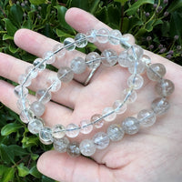 CLEAR AND INCLUSION QUARTZ BRACELET
