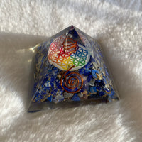 LAPIS LAZULI CHAKRA FLOWER OF LIFE ORGONITE