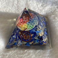 LAPIS LAZULI CHAKRA FLOWER OF LIFE ORGONITE