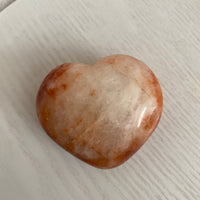CARNELIAN HEART SHAPED PALM STONE