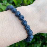 BLACK LAVA STONE BRACELET