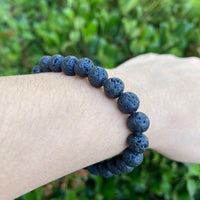 BLACK LAVA STONE BRACELET