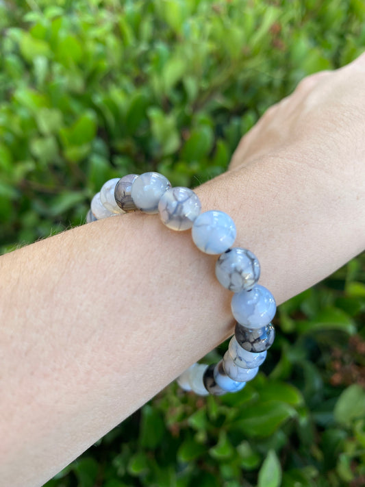 DRAGON VEIN AGATE BRACELET