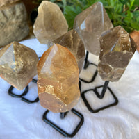 SMOKY QUARTZ TOP POLISHED POINTS WITH STAND