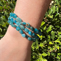 BLUE APATITE NUGGET BRACELET