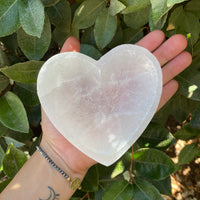 SELENITE CRYSTAL HEART BOWL