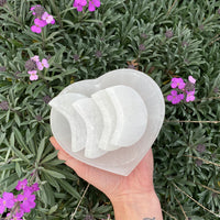 SELENITE CRYSTAL HEART BOWL