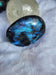 LABRADORITE PALM STONE - HIGH QUALITY FLASH
